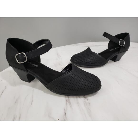 NEW NO BOX SIZE 7 WIDE - Easy Street Justina Sandal Heel‎ Ankle Strap Closed Toe - Picture 1 of 7